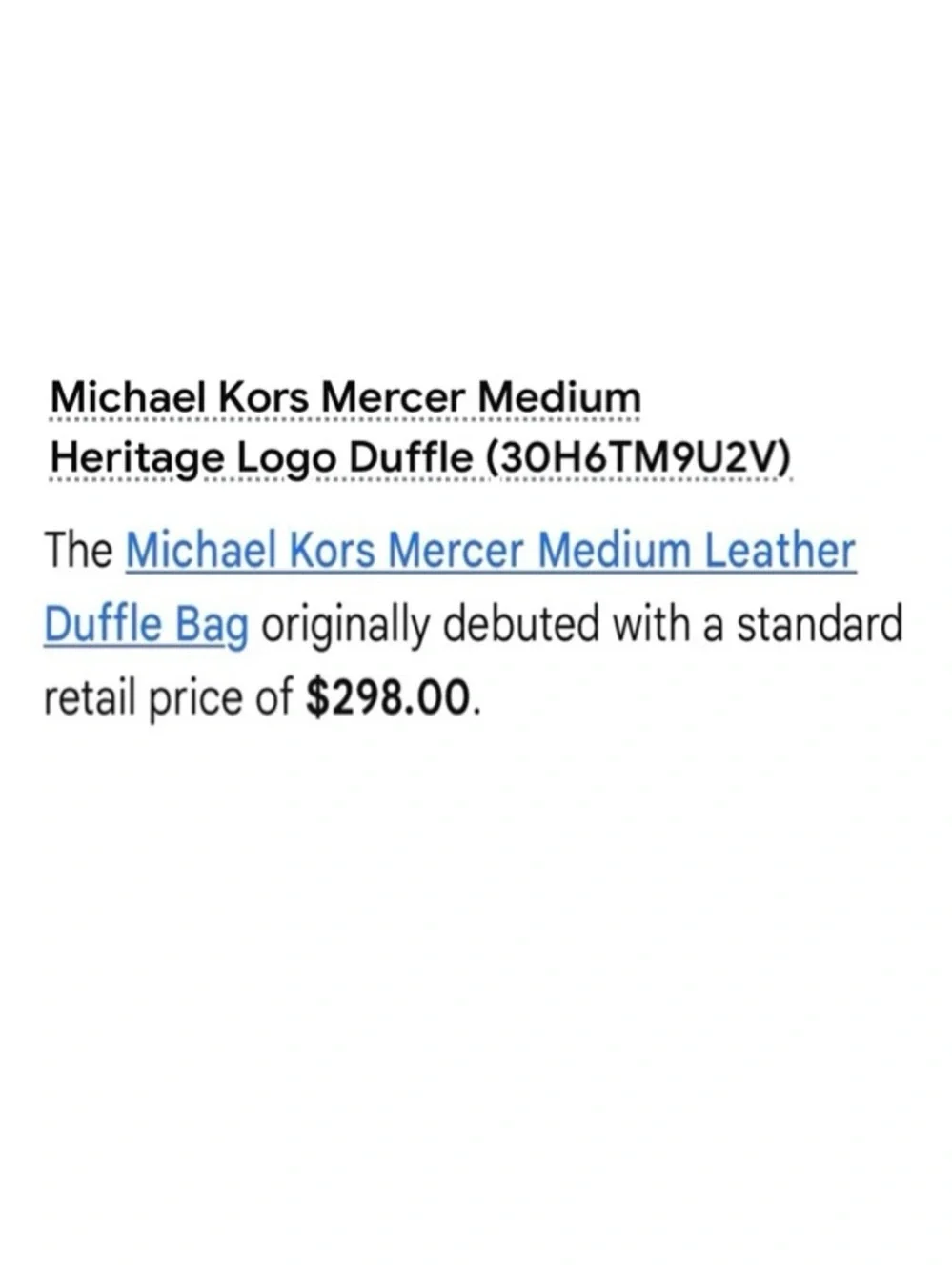 Michael Kors Mercer Medium Heritage Logo Duffle (EUC)